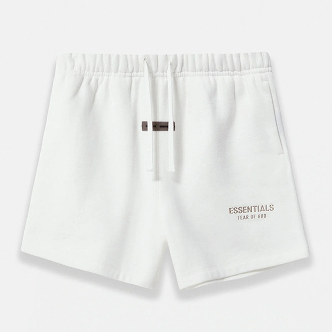 Essentials Fear Of God Fleece Soccer Short - Cloud White – Tim