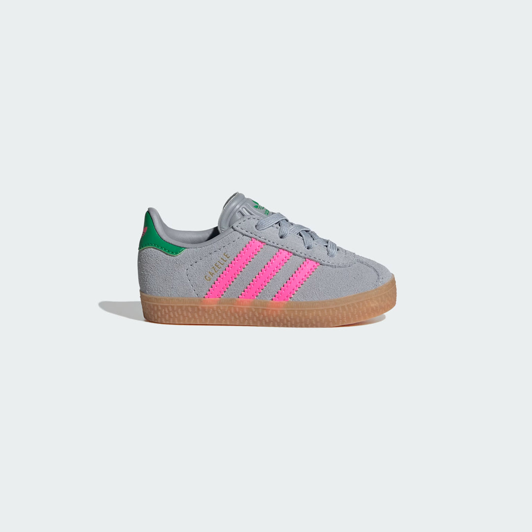 Toddler Gazelle Comfort Closure Elastic Lace - Halo Silver / Lucid Pink /  Green
