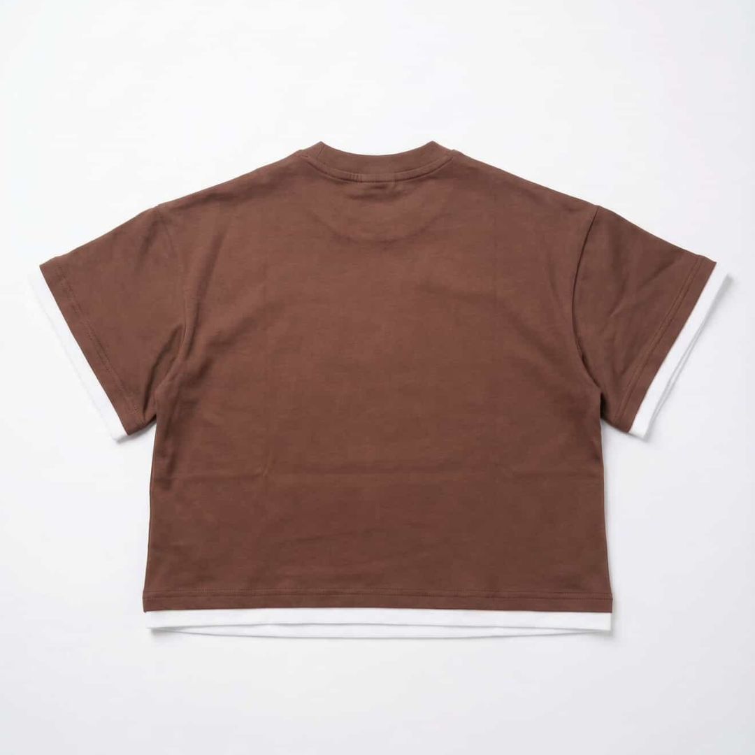 Vacay Double Layer Tee - Brown