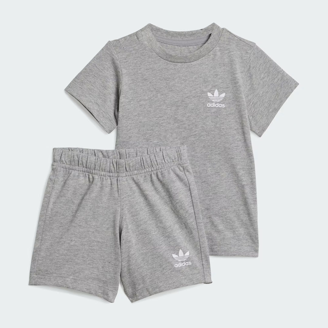 Toddler Shorts & Tee Set - Medium Grey Heather