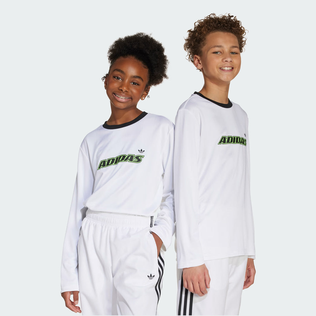 Longsleeve Kids Tee - White / Black
