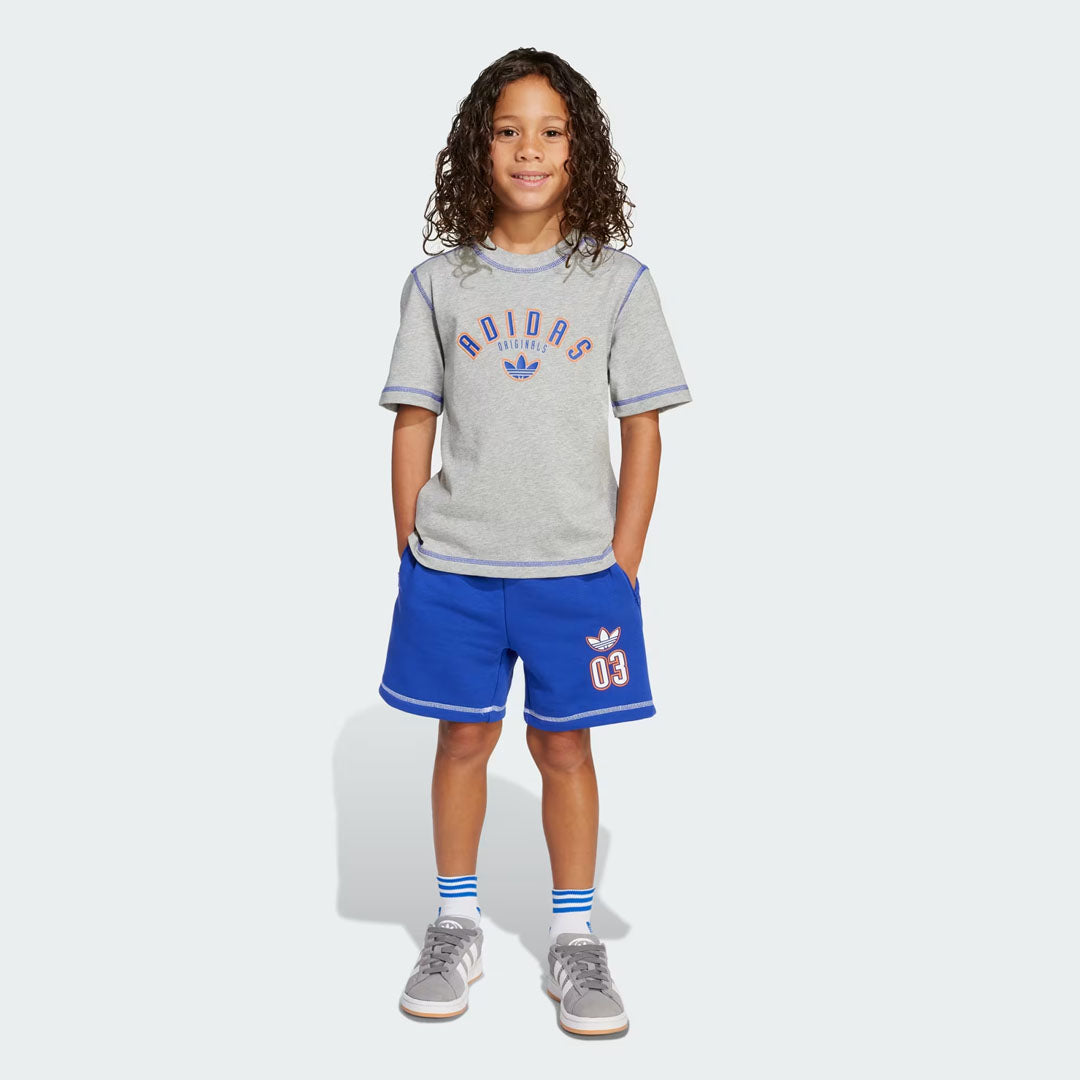 Kids Short & Tee Set - Medium Grey Heather
