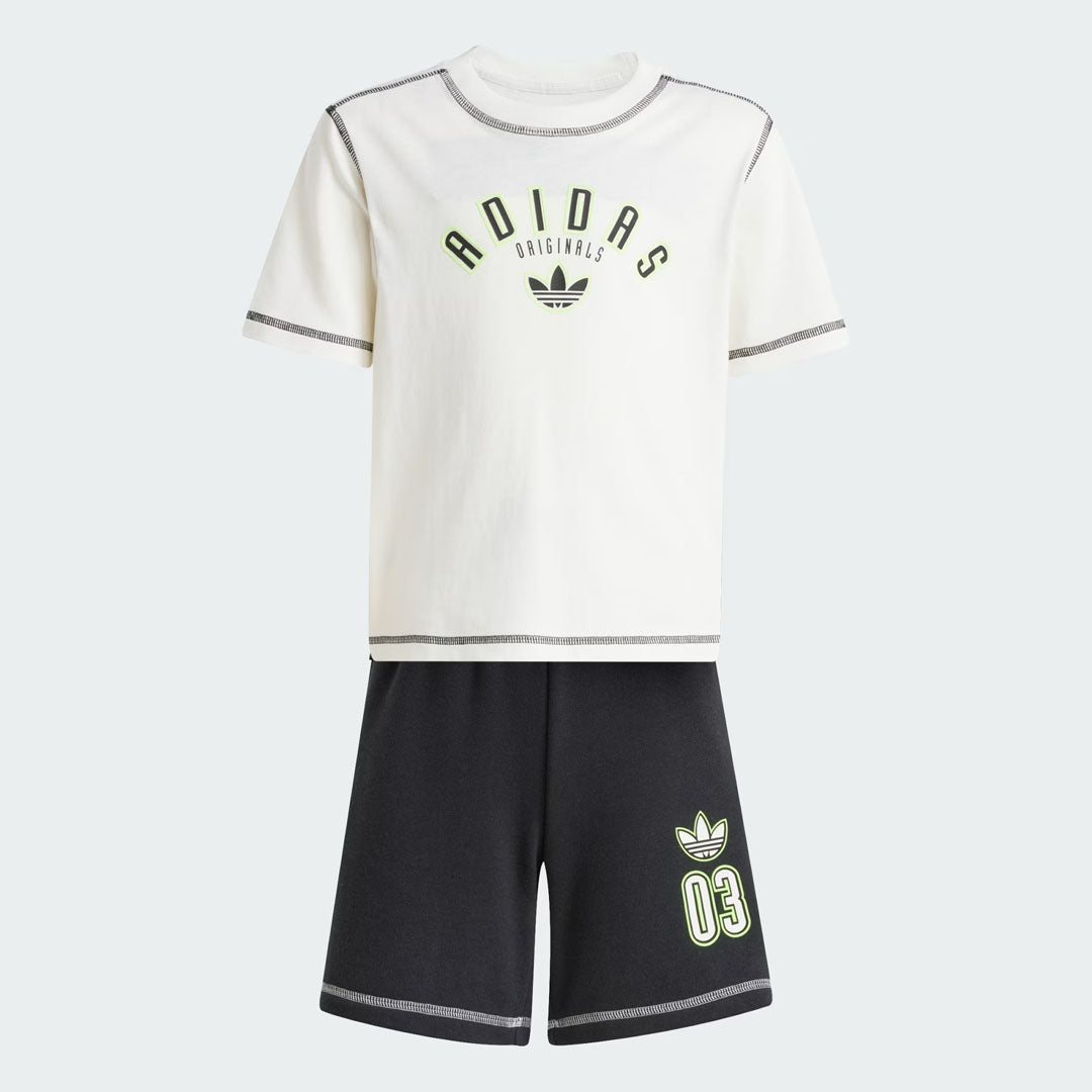 Kids Short & Tee Set - Cloud White