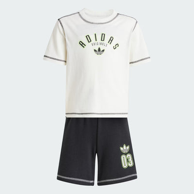 Kids Short & Tee Set - Cloud White