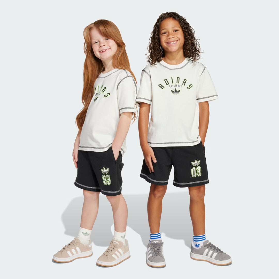 Kids Short & Tee Set - Cloud White