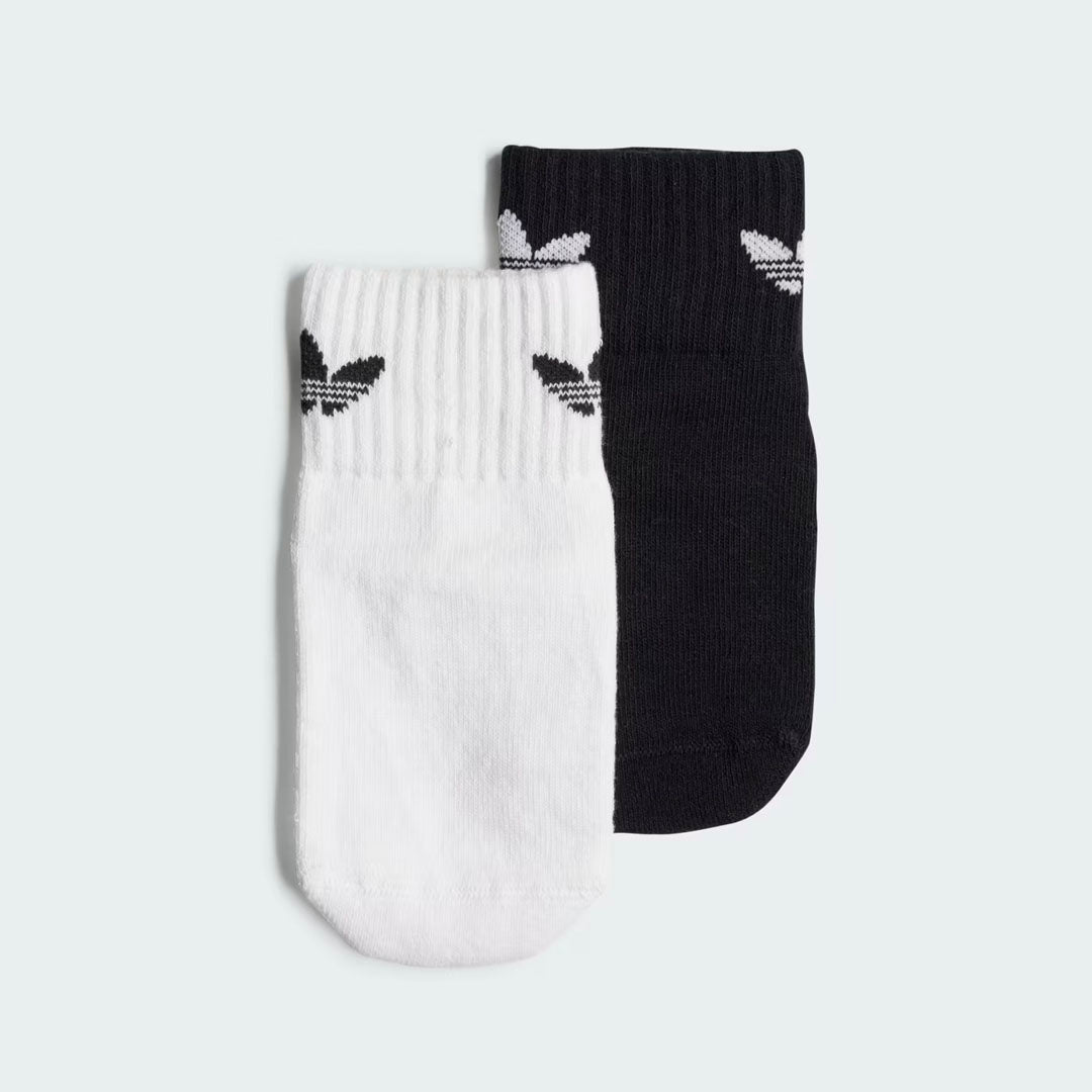 Kids Anti-Slip Socks (2 Pairs) - Black / White