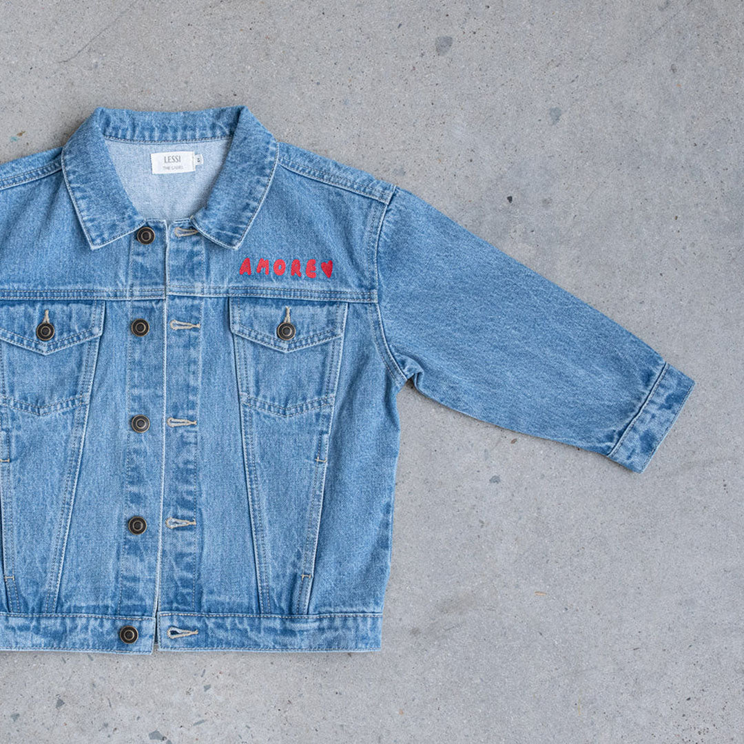 Mickey Denim Jacket - Rosso