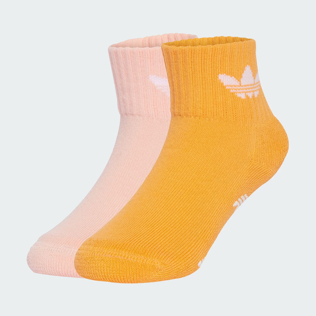 Kids Anti-Slip Socks (2 Pairs) - Haze Coral / Real Gold