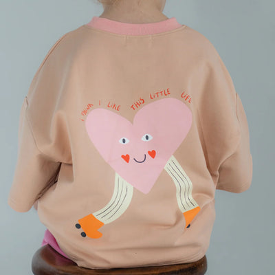 This Little Life Oversized Tee - Pale Coral