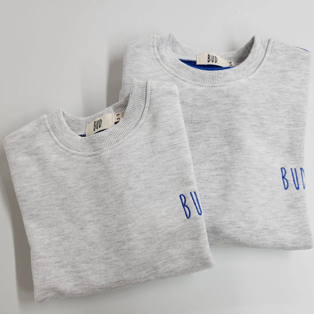 Block Jumper - Blue / Grey Marle