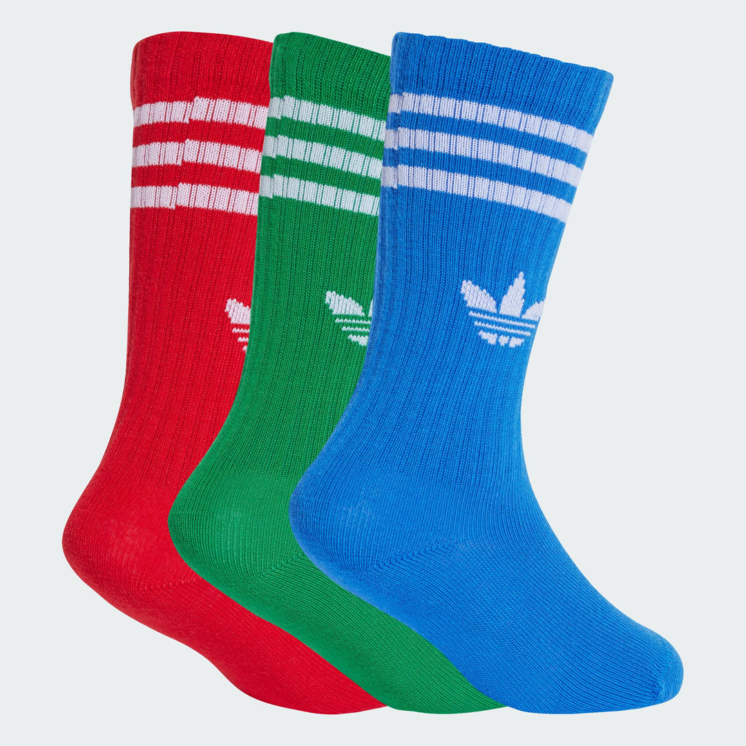 Kids Crew Socks (3 Pairs) - Better Scarlett / Blue / Green