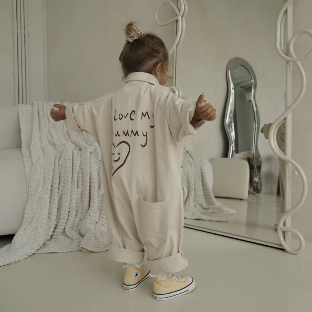 PRE-ORDER I Love My Mummy Boiler Suit - Cream