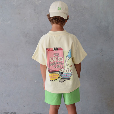 'The CO-ED Breakfast Club' Oversized Tee - Butter Yellow