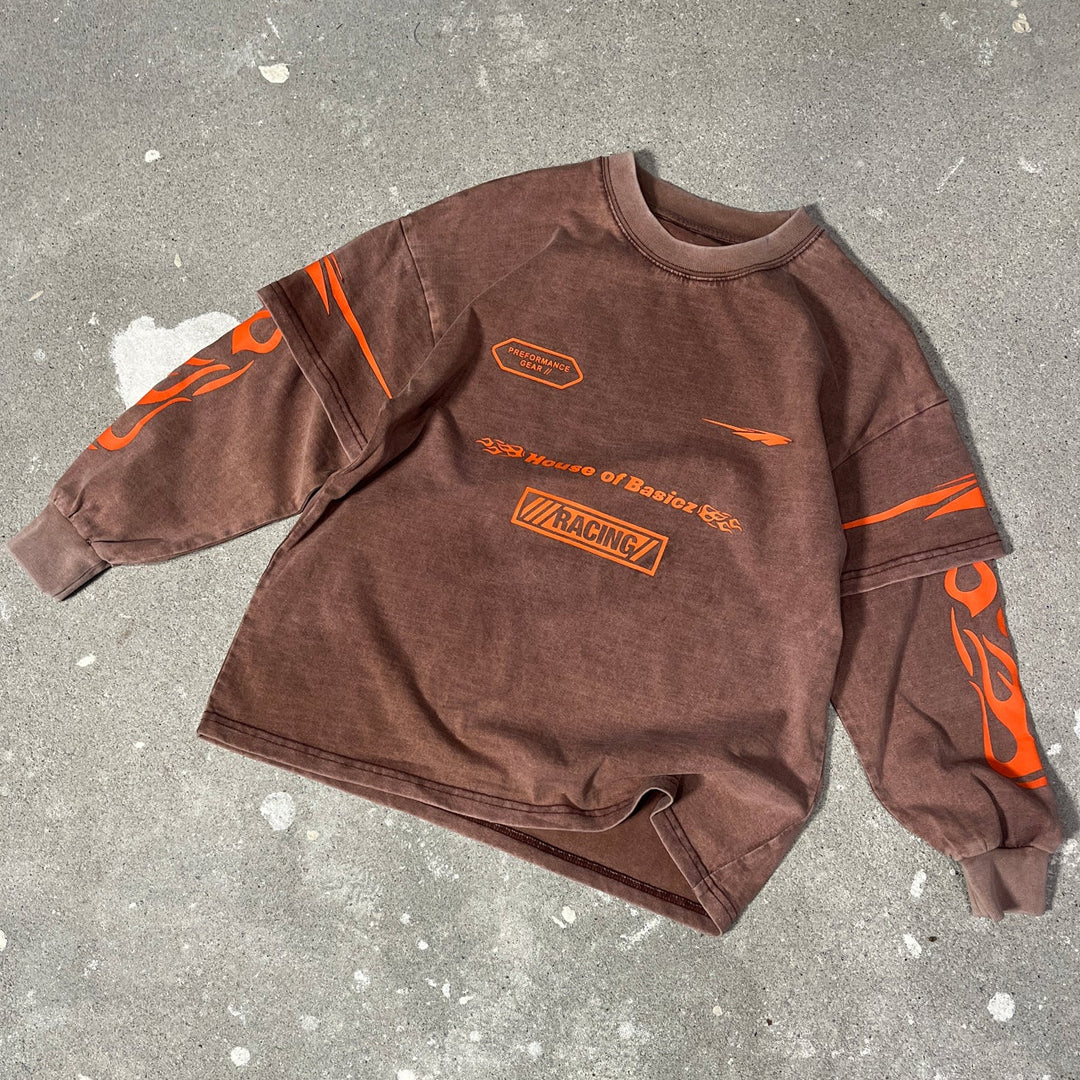 The Racing Set - Washed Brown / Orange