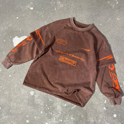 The Racing Set - Washed Brown / Orange