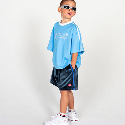 Velour Shorts - Blue