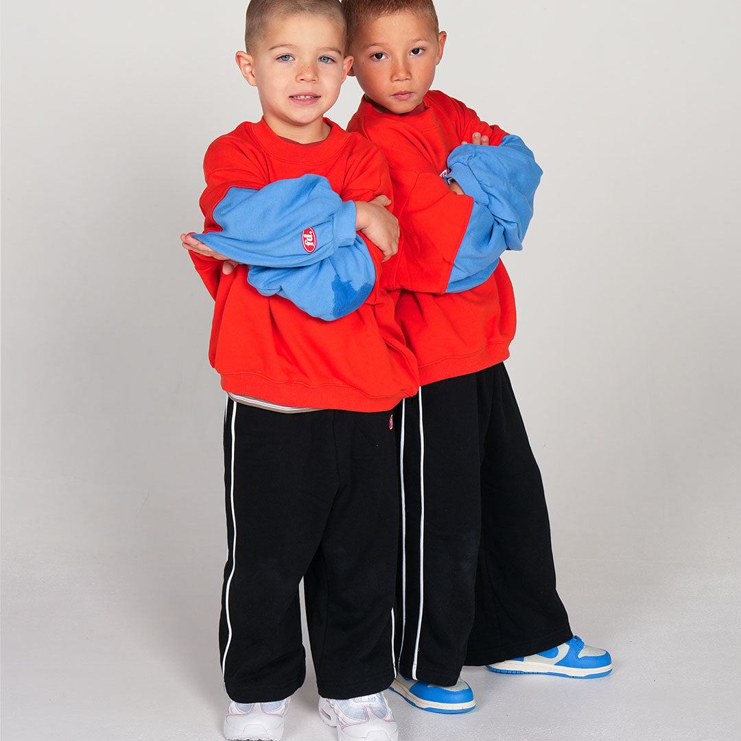 Double Layer Crew - Red / Blue