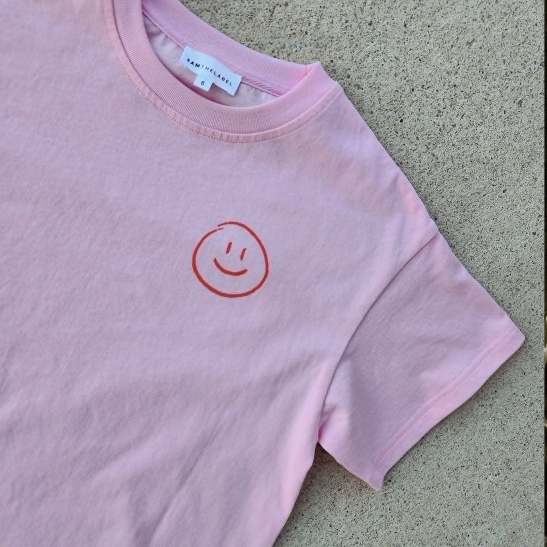 "Choose Happy" T-Shirt - Pink