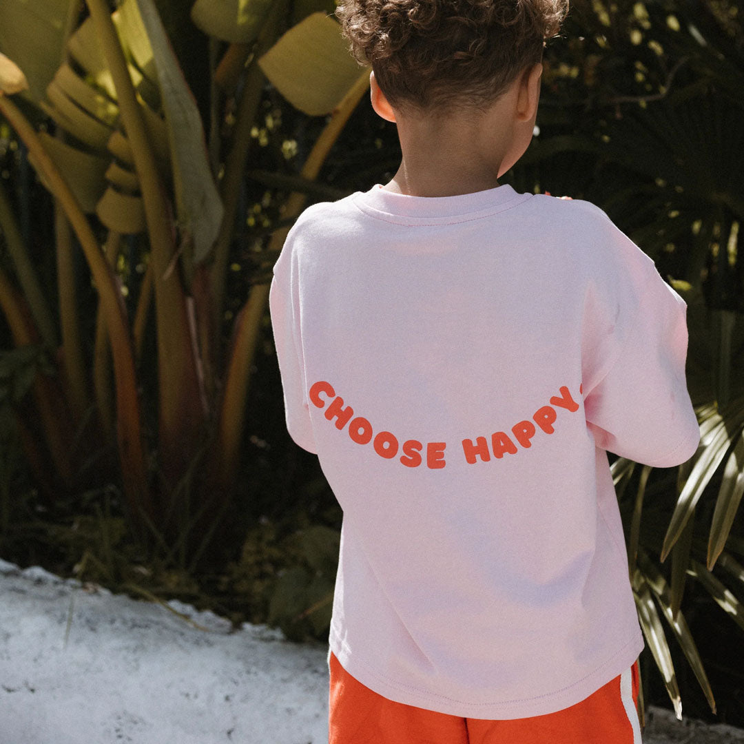 "Choose Happy" T-Shirt - Pink