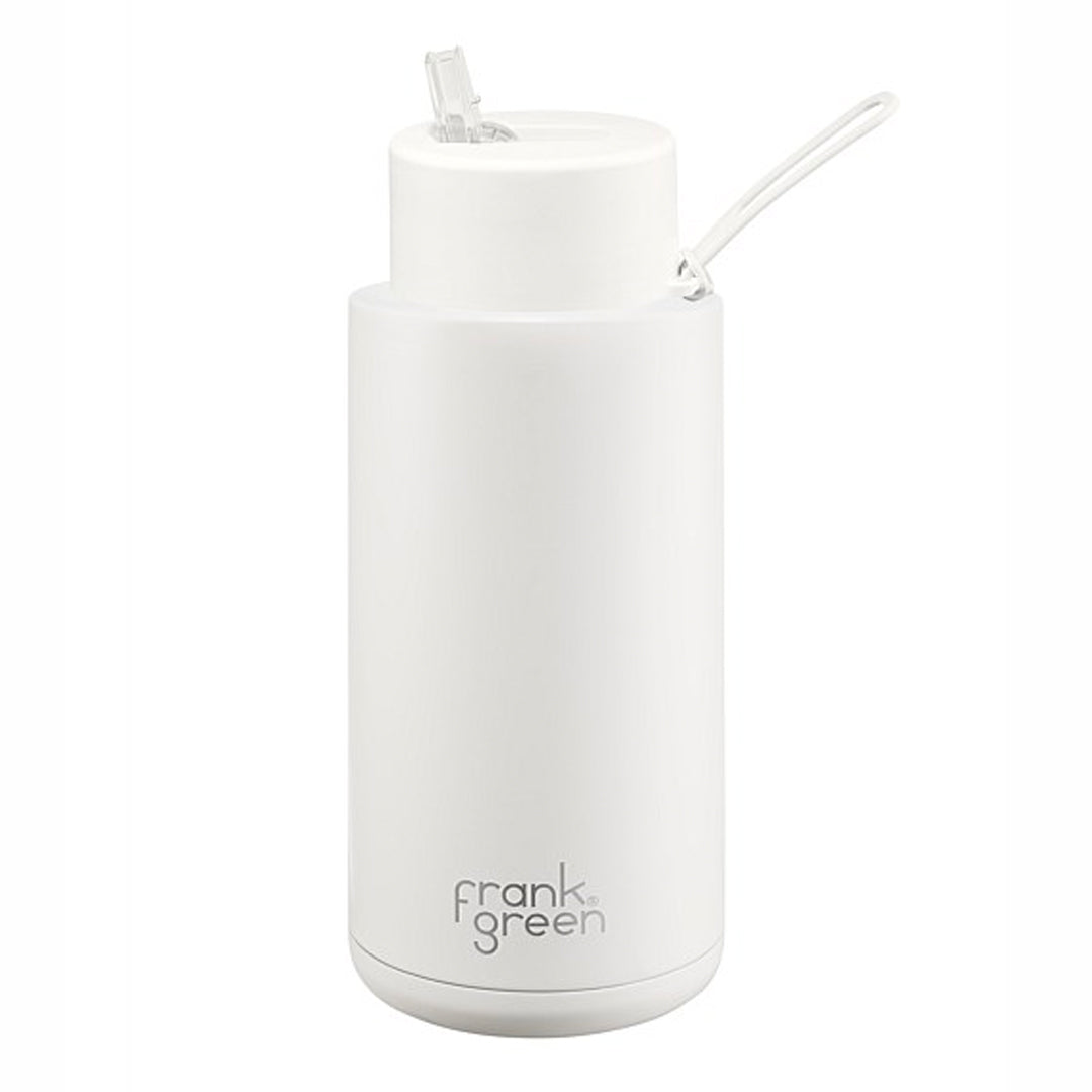 Frank Green Ceramic Reusable Bottle With Straw Lid (34oz / 1,000ml) - Cloud