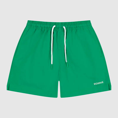 Nylon Sports Shorts - Court Green
