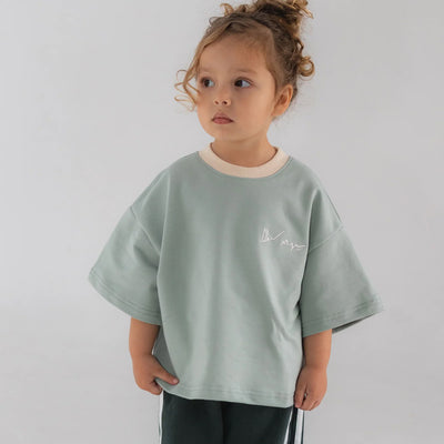 This Little Life Oversized Tee - Minty Blue
