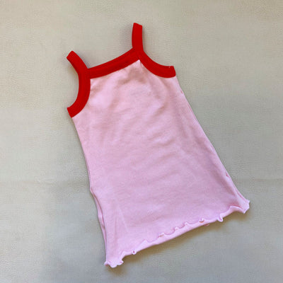 Elsie Mini Ribbed Dress - Pink / Red