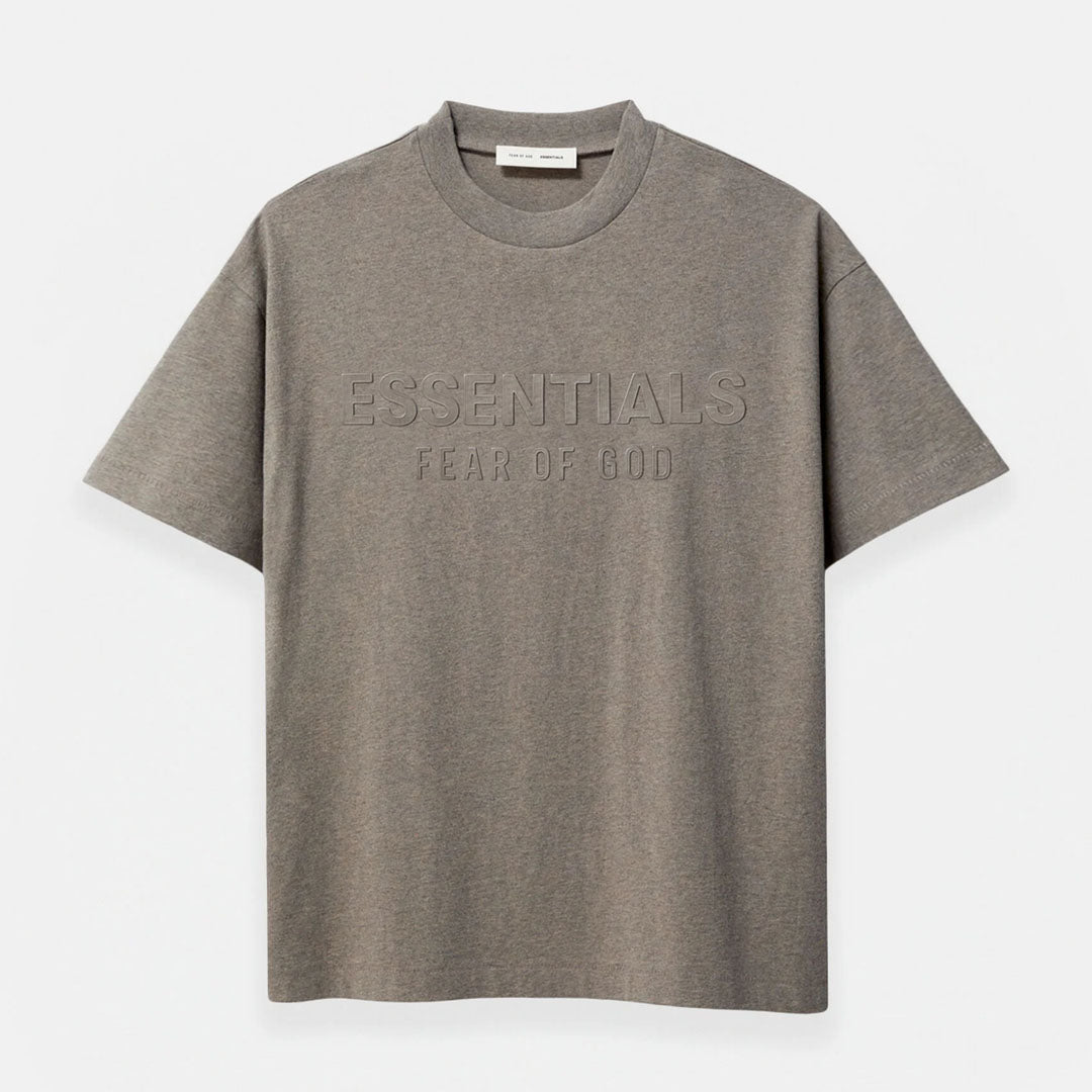Essentials Fear Of God Jersey Crewneck T-Shirt - Homestead Heather ...