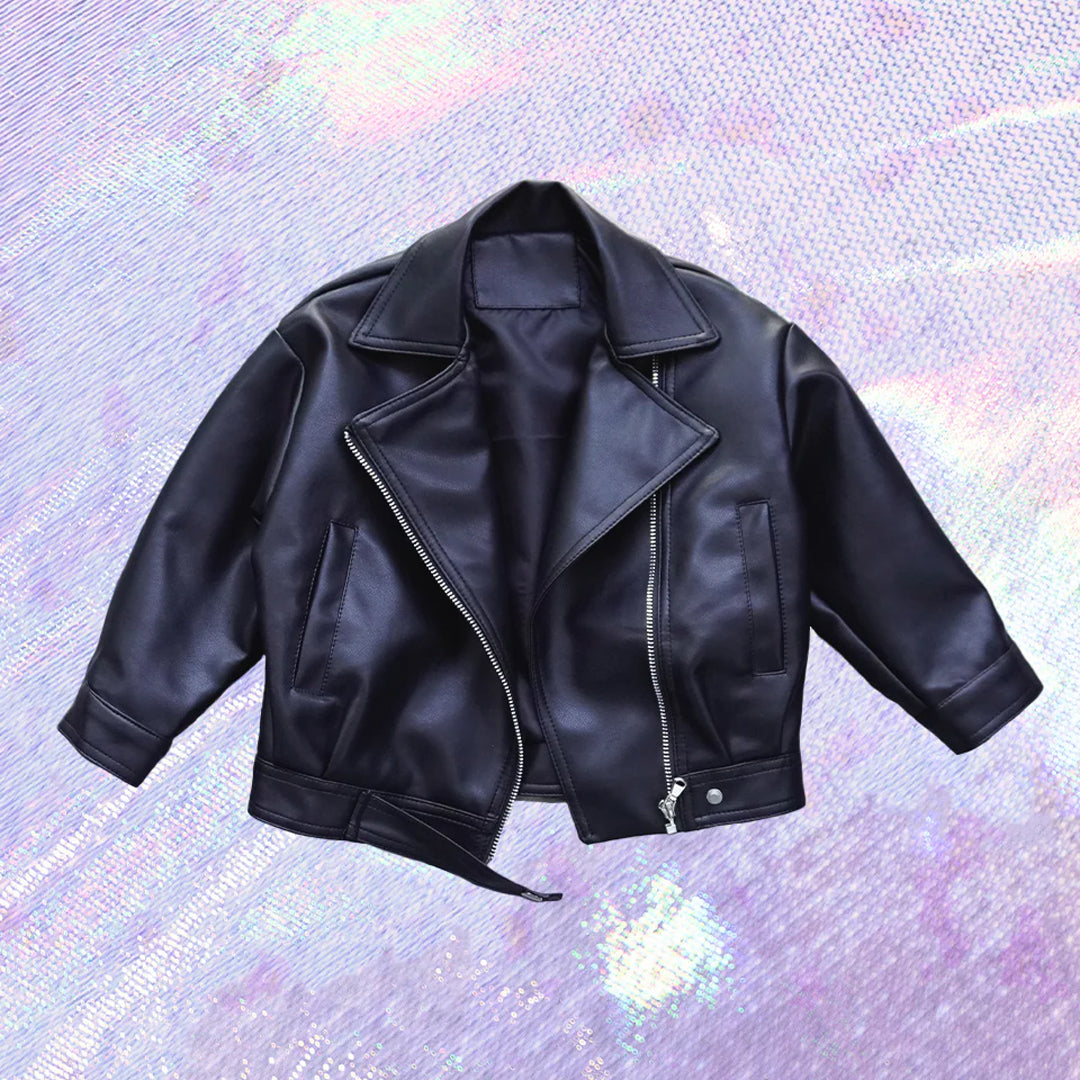 Unisex Faux Leather Jacket - Black