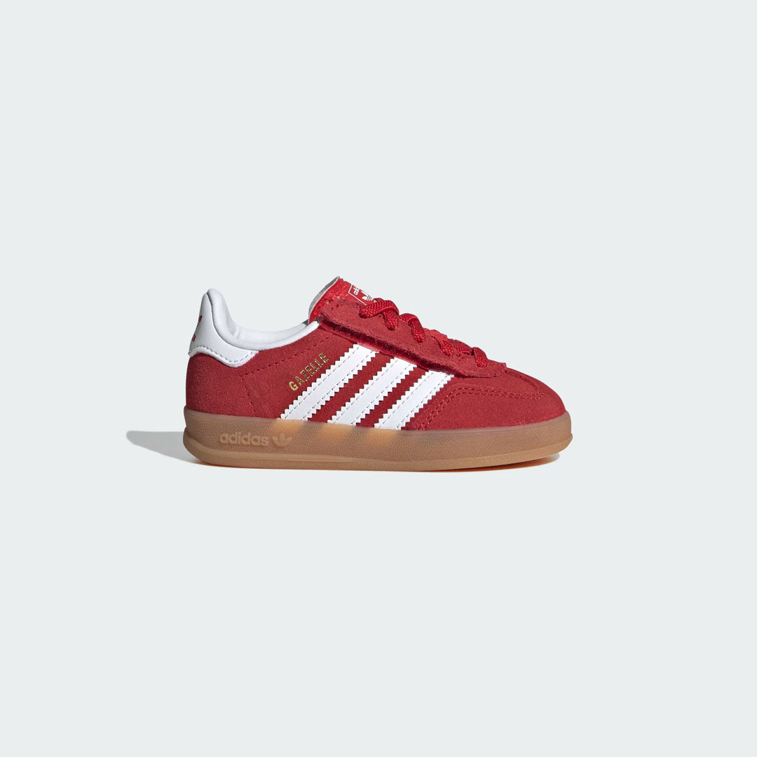 Toddler Gazelle Indoor Comfort Closure Elastic Lace - Better Scarlet / Cloud White / Gum
