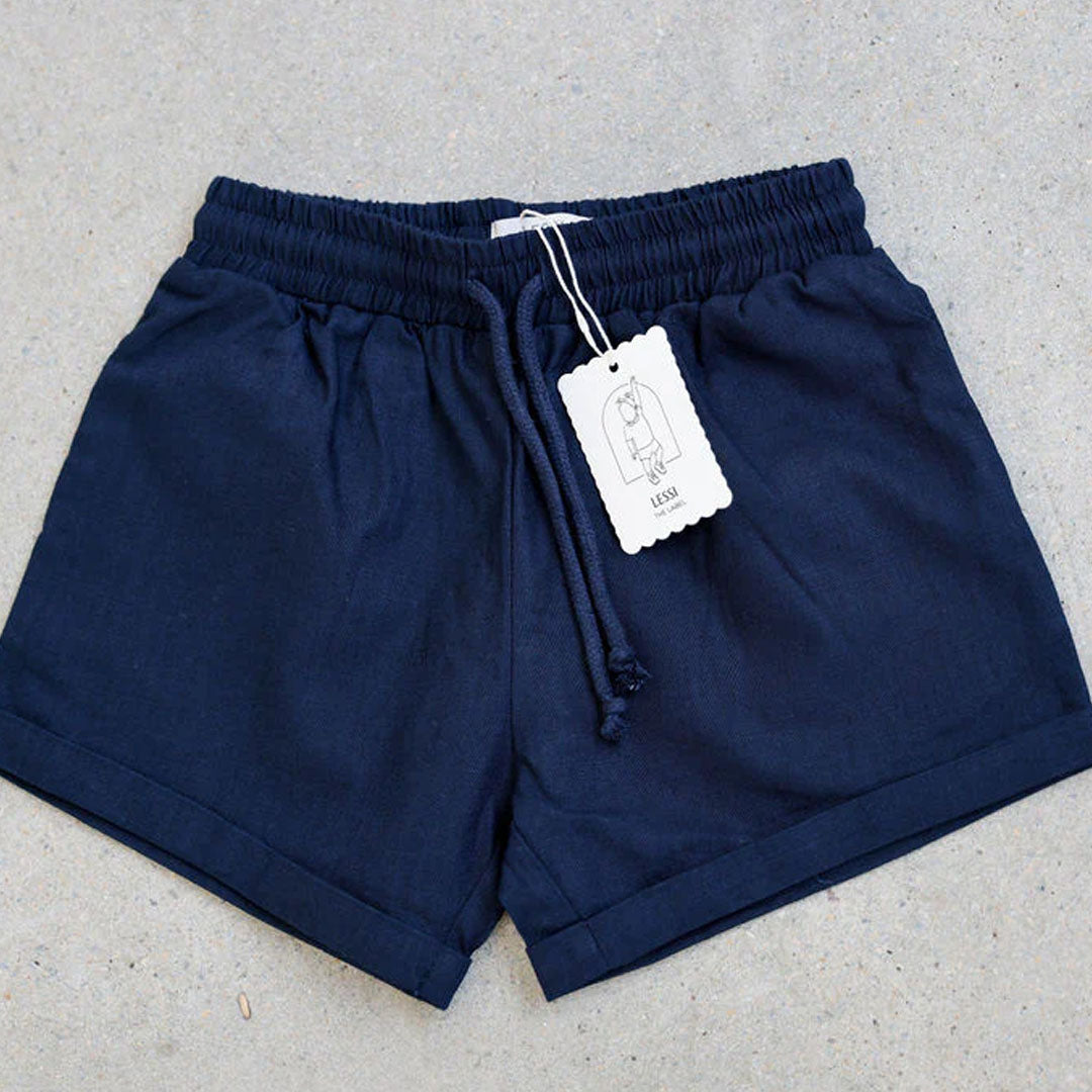 Gioia Linen Shorts - Blu'