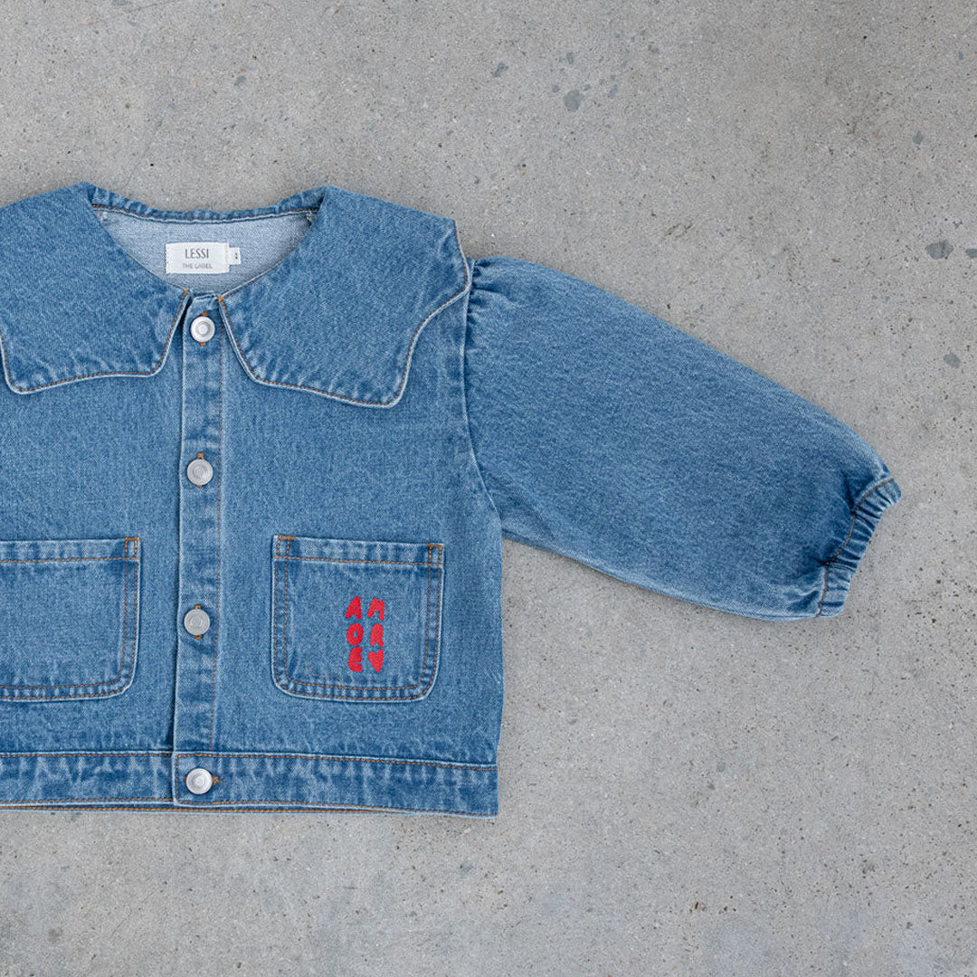 Gracie Denim Jacket - Rosso | Tim & Gerry's Kids boutique – Tim & Gerry ...