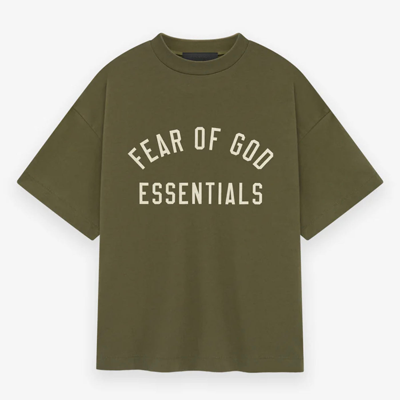 Essentials Fear Of God Jersey Crewneck T-Shirt - Military