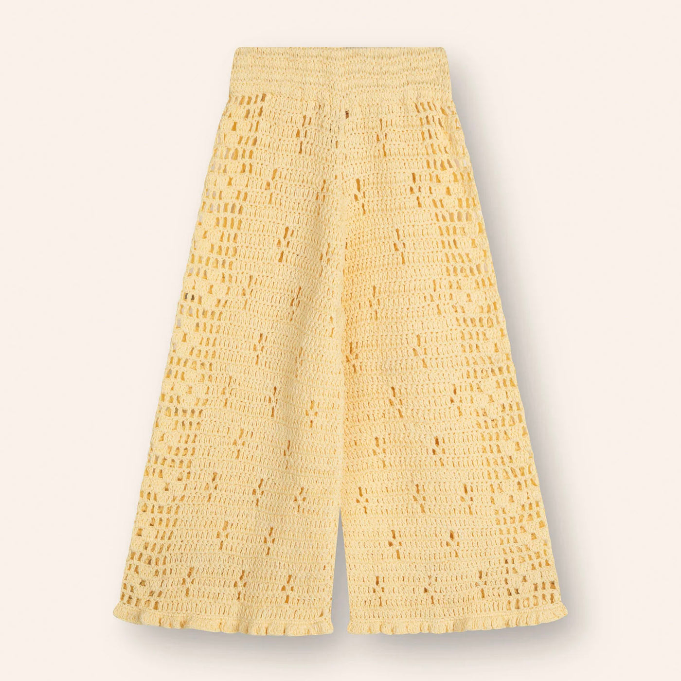 Filet Crochet Pants - Butter