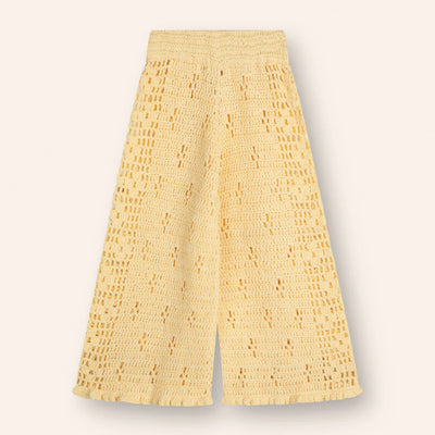 Filet Crochet Pants - Butter