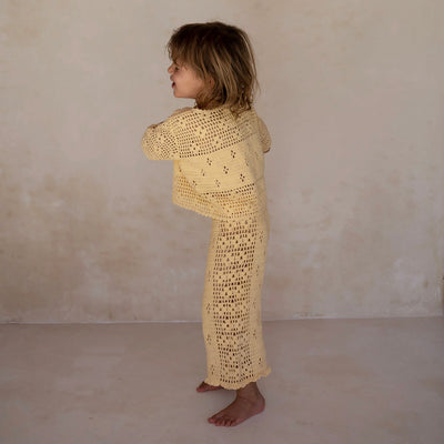 Filet Crochet Pants - Butter