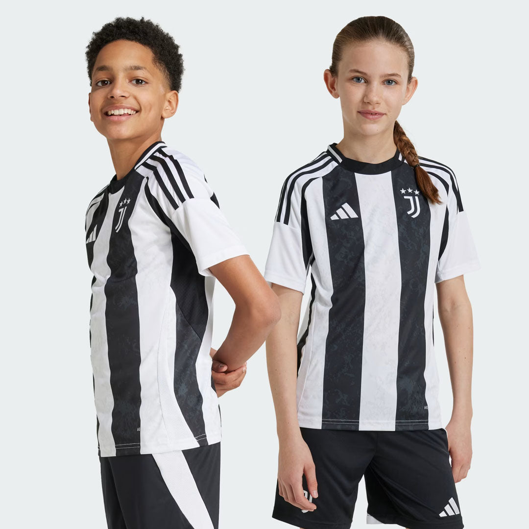 Kids Juventus 24/25 Home Jersey - Black / White