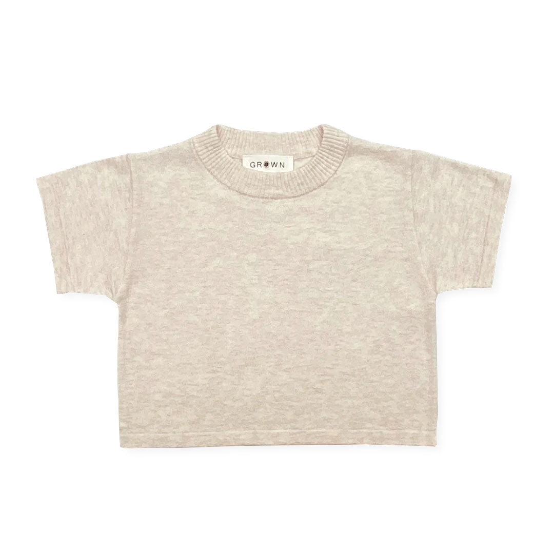 Knitted Organic Tee - Coconut