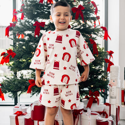 Kids Buon Natale Set - Panettone Print