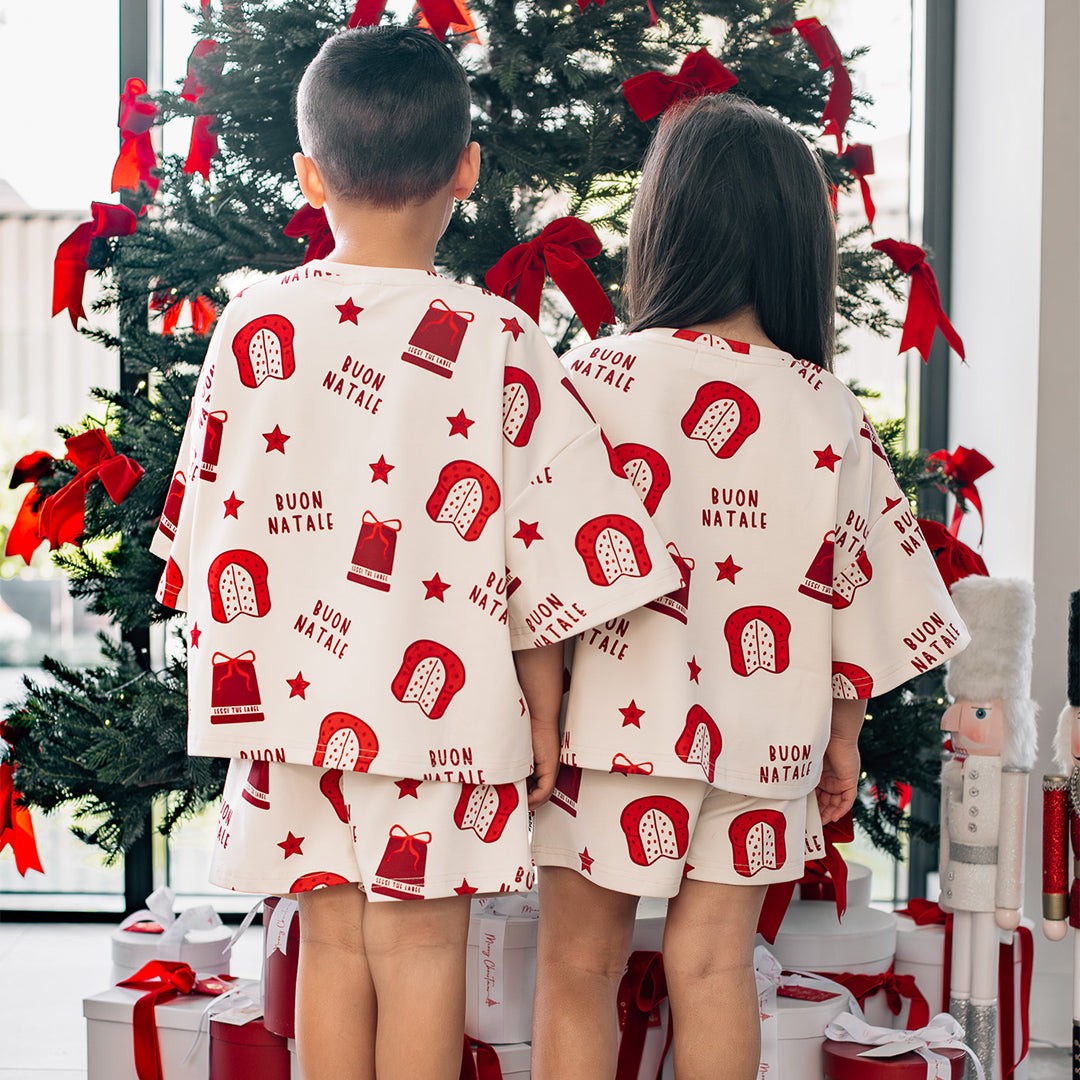 Kids Buon Natale Set - Panettone Print