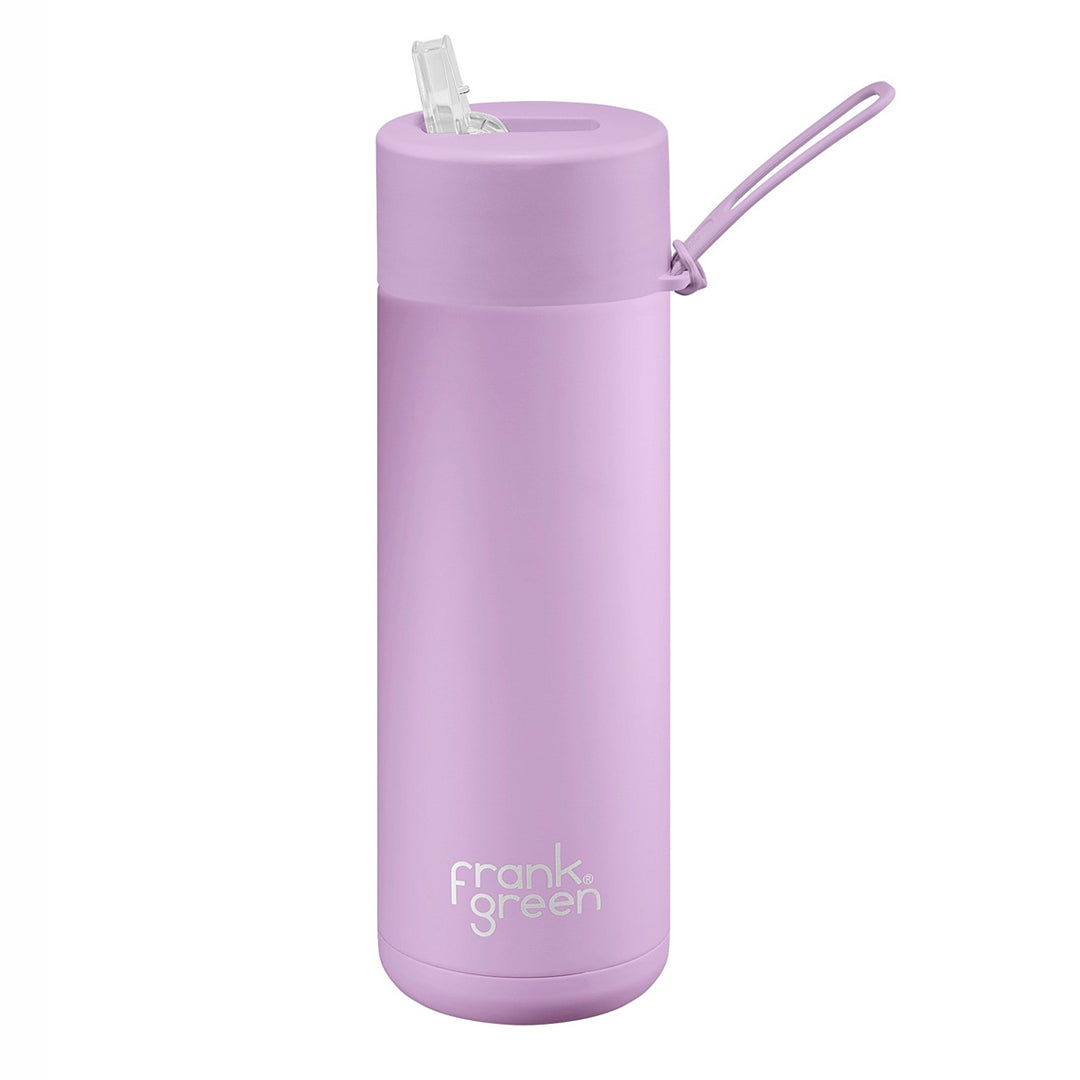 Frank Green Ceramic Reusable Bottle With Straw Lid (20oz / 595ml) - Lilac Haze