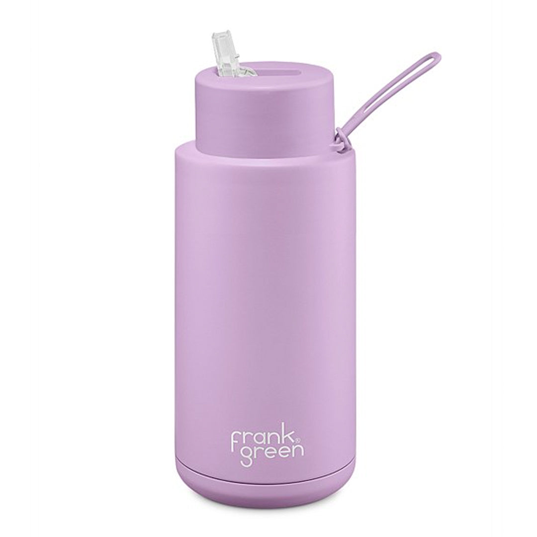 Frank Green Ceramic Reusable Bottle With Straw Lid (34oz / 1,000ml) - Lilac Haze