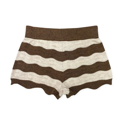 Summer Knit Shorts - Coconut/Mud