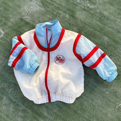 Astro Windbreaker - Cream / Red / Baby Blue