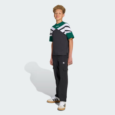 Kids OH Woven Cargo Pants - Black / White