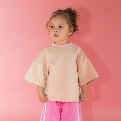 This Little Life Oversized Tee - Pale Coral