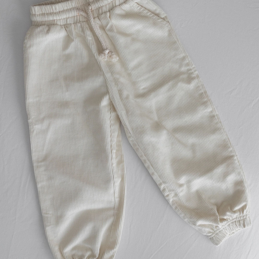 Cuffed Corduroy Pant - Vanilla