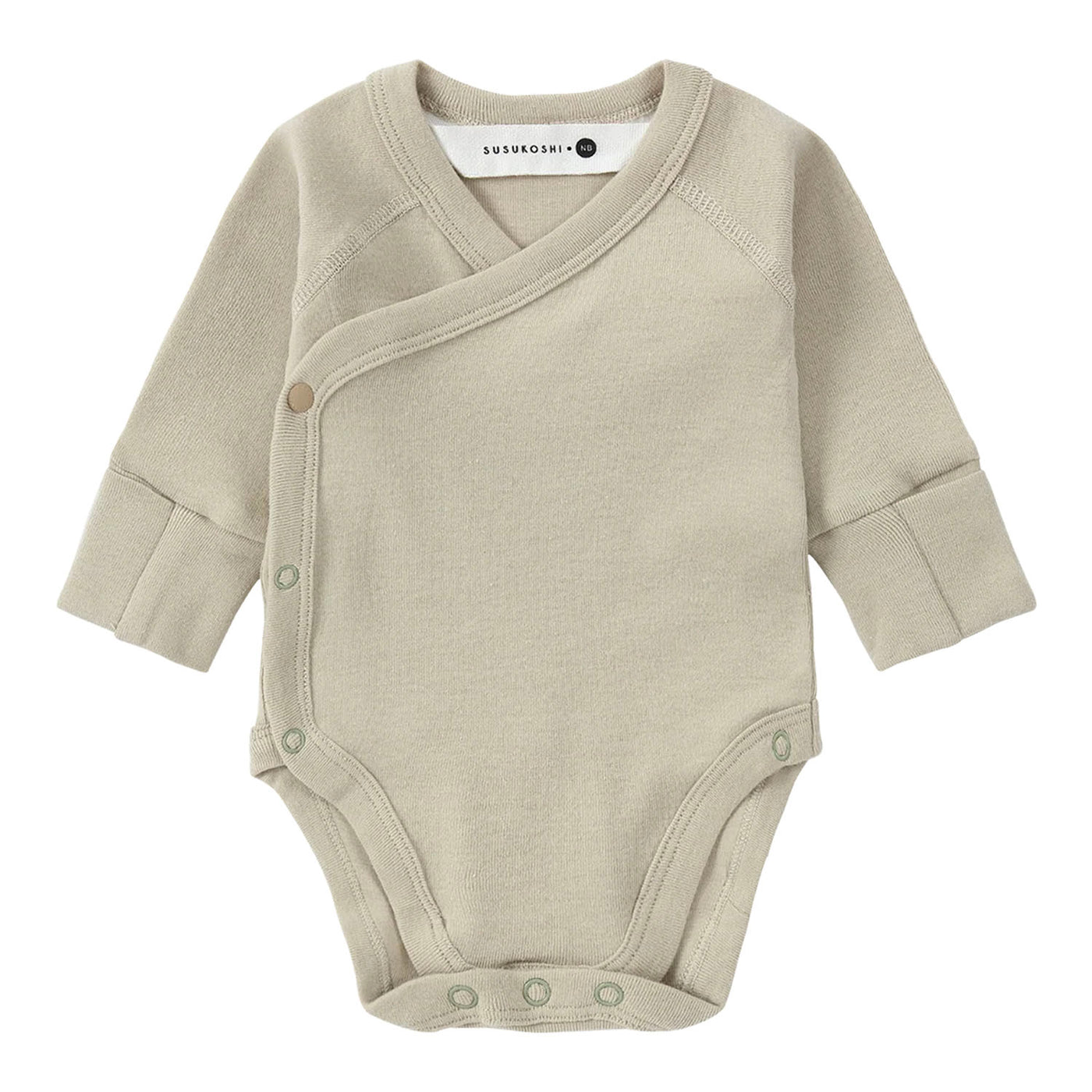 Kimono Bodysuit Long Sleeve - Pebble