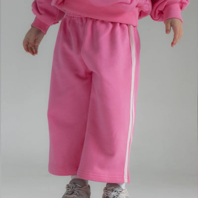 Side Stripe Sweat Pants - Bright Pink