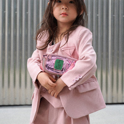 Oversized Suit & Vest Set - Pink